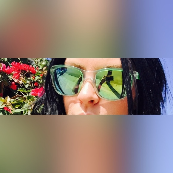 Michael Kors Clear Green Blue Iridescent Sunglasses - Picture 10 of 10